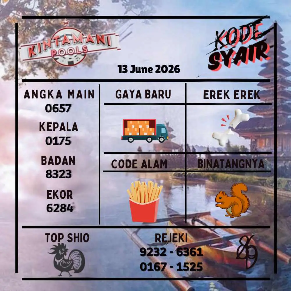 Kode Syair Kintamani Pools Juni 2026