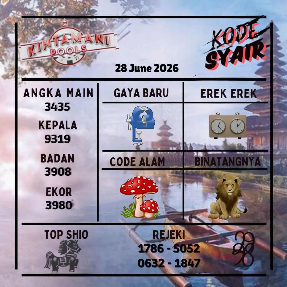 Kode Syair Kintamani Pools Juni 2026