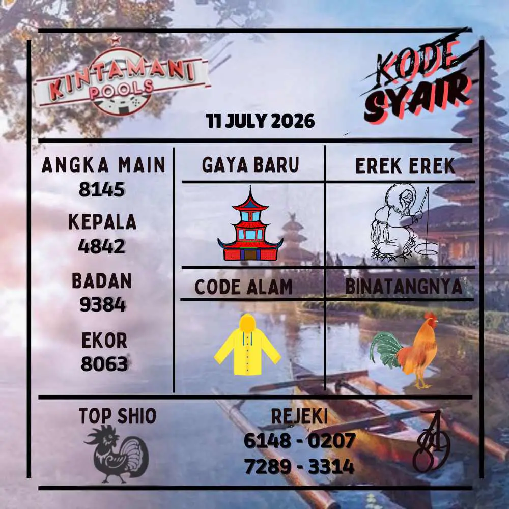Kode Syair Kintamani Pools Juli 2026
