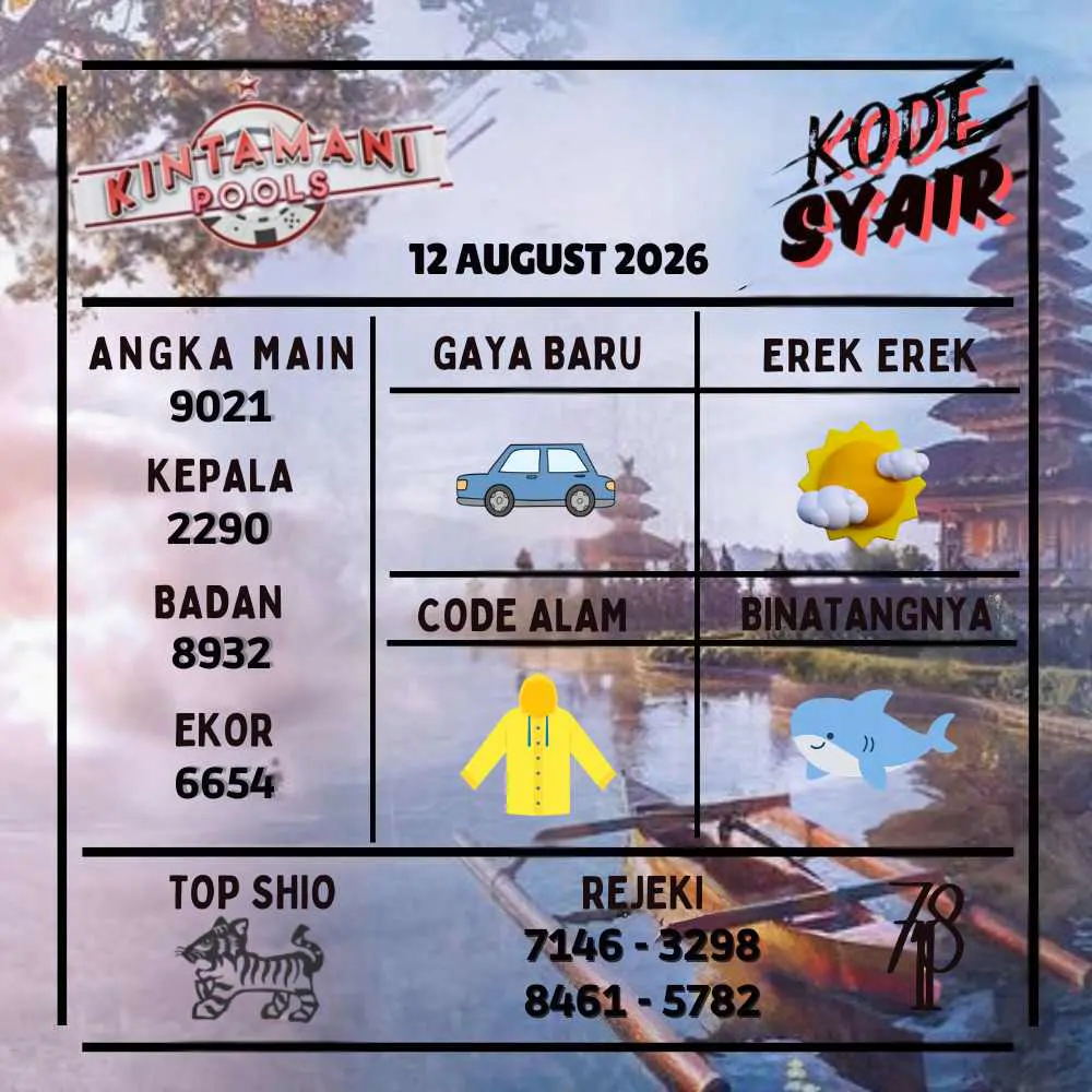 Kode Syair Kintamani Pools Agustus 2026