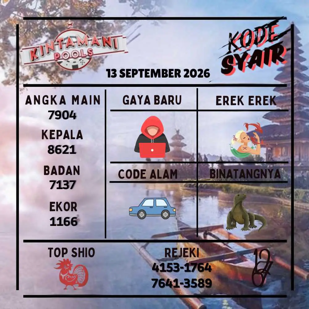 Kode Syair Kintamani Pools September 2026
