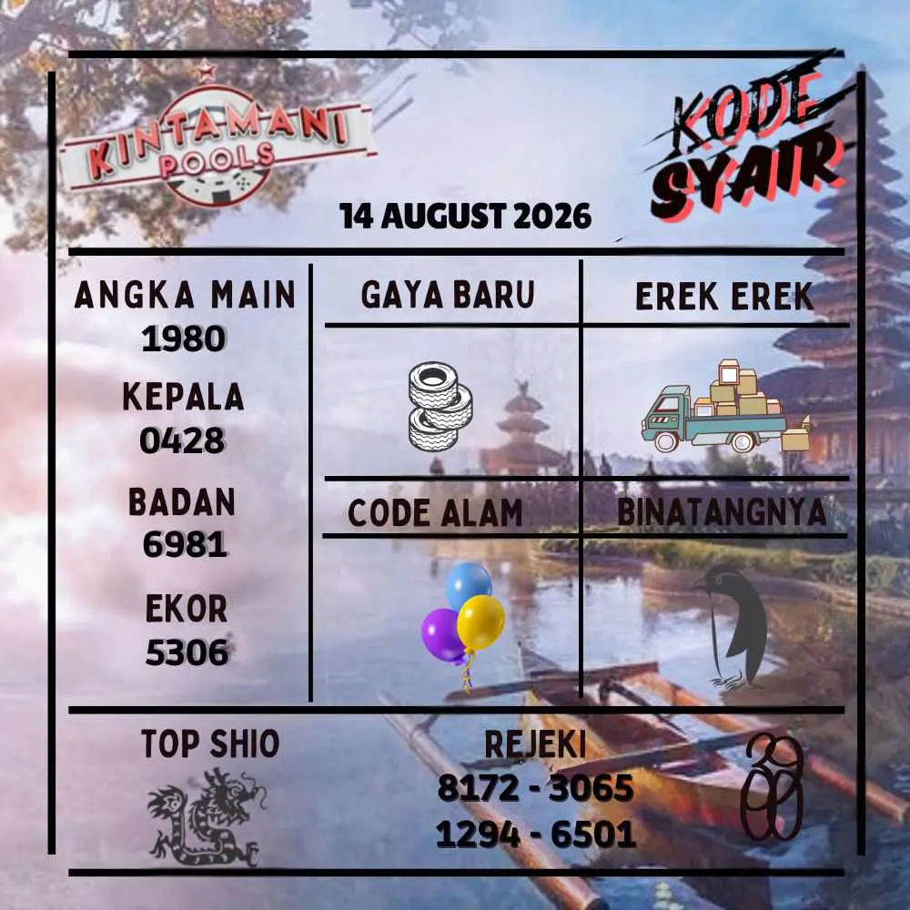 Kode Syair Kintamani Pools Agustus 2026
