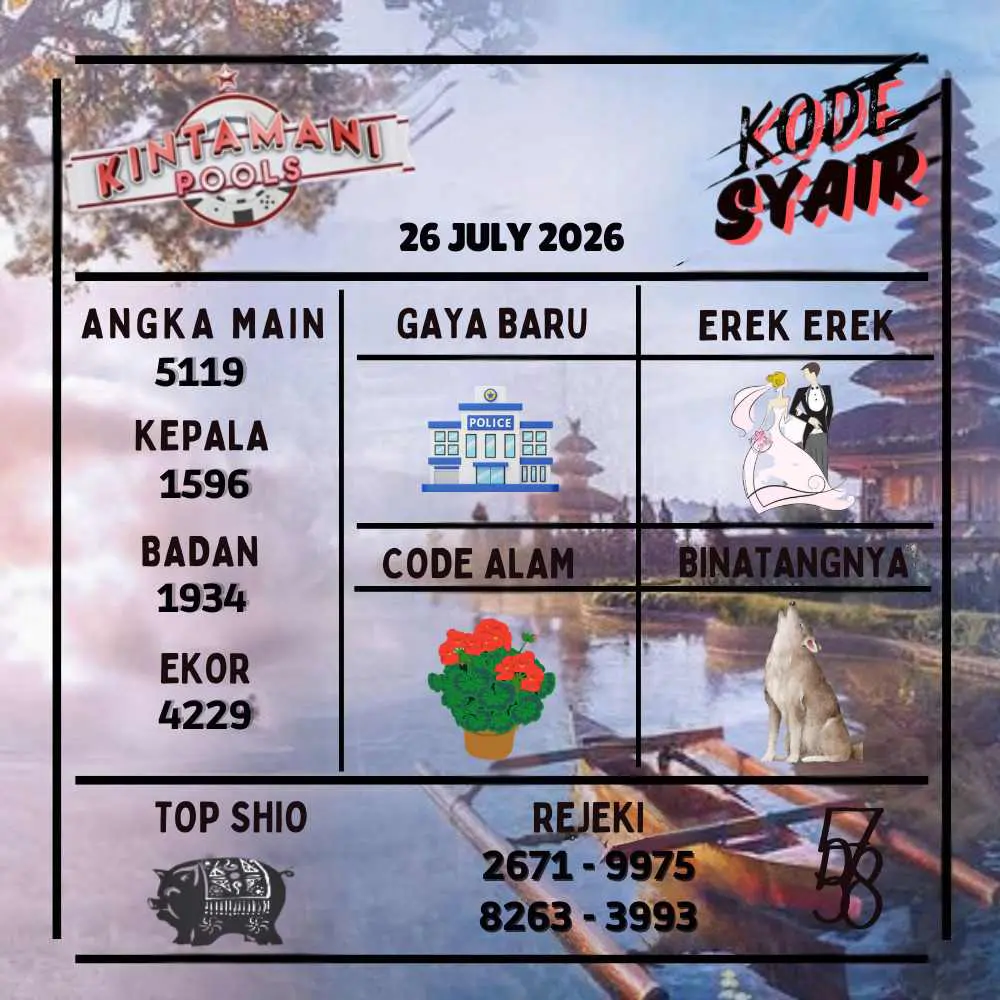 Kode Syair Kintamani Pools Juli 2026
