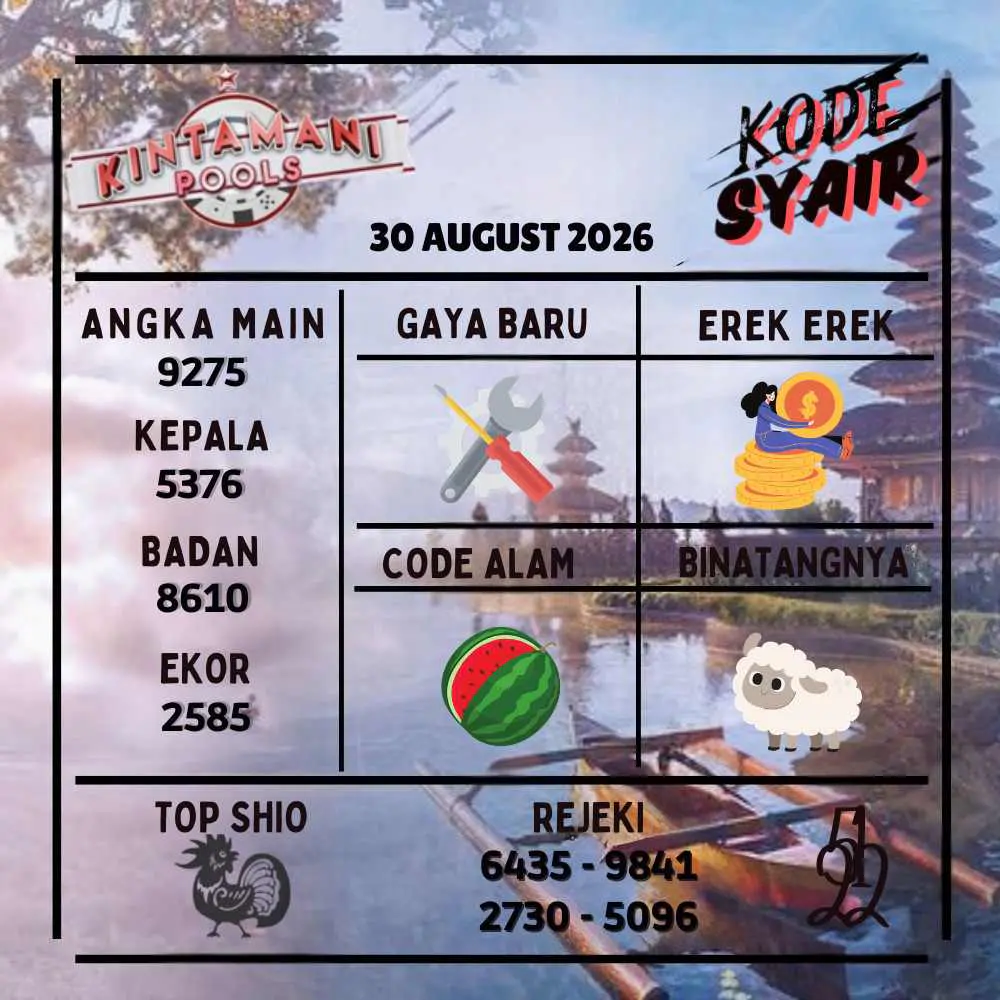 Kode Syair Kintamani Pools Agustus 2026