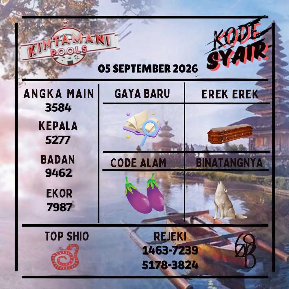 Kode Syair Kintamani Pools September 2026
