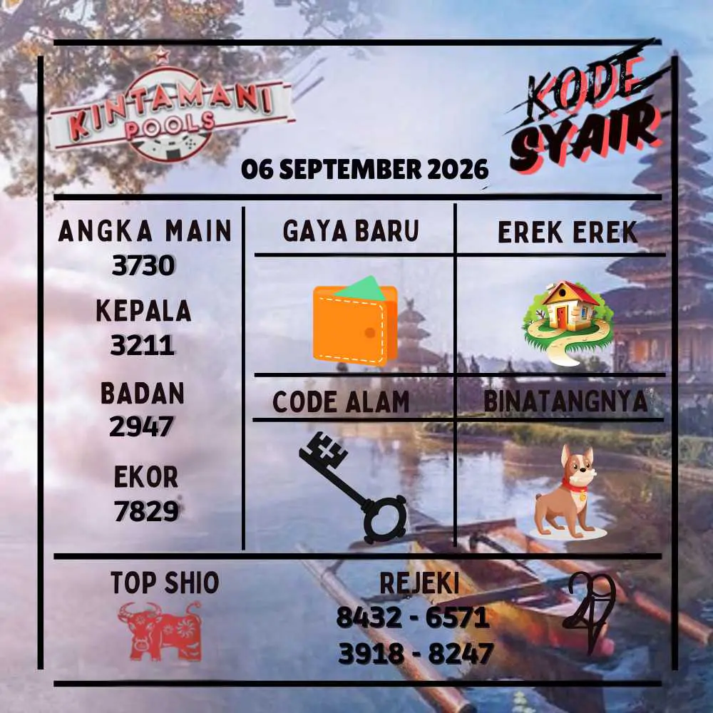 Kode Syair Kintamani Pools September 2026
