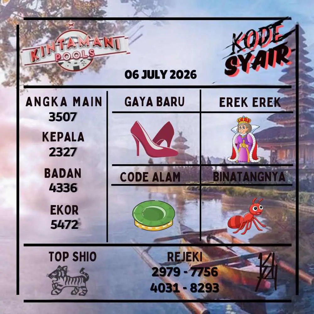 Kode Syair Kintamani Pools Juli 2026
