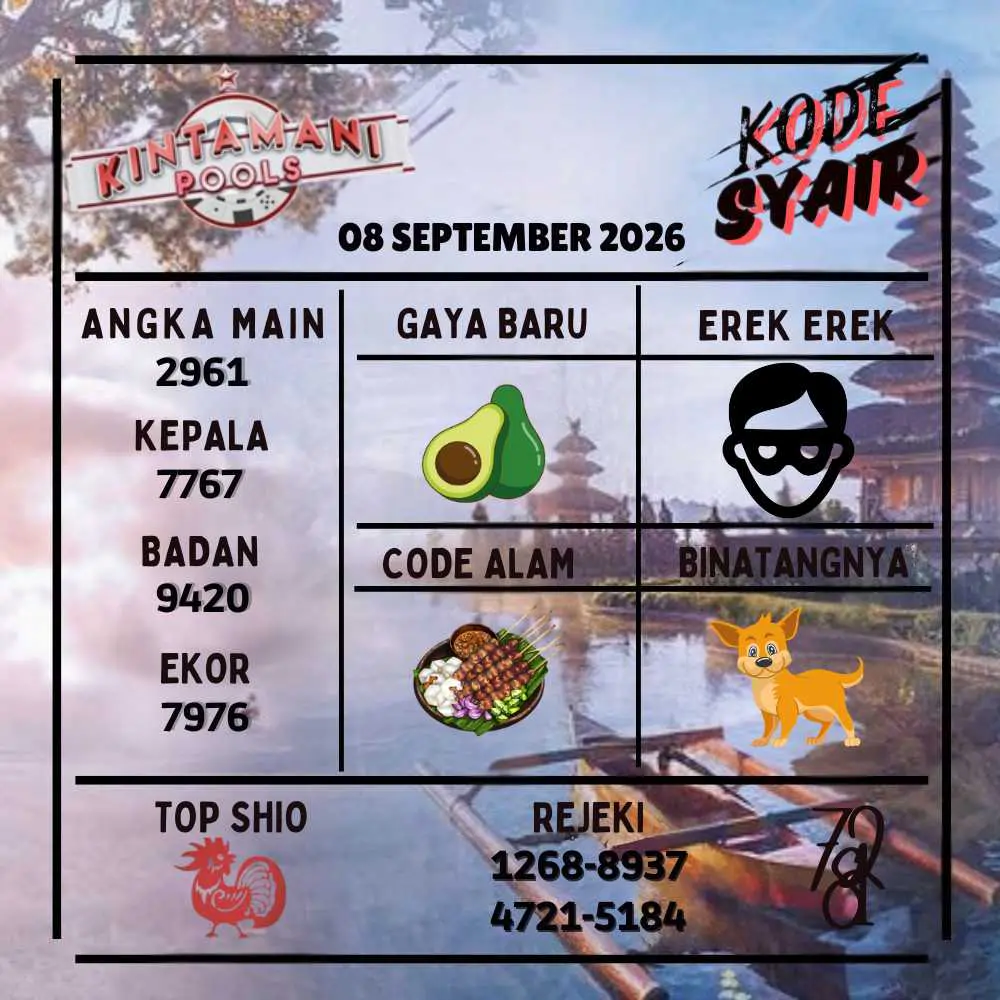 Kode Syair Kintamani Pools September 2026
