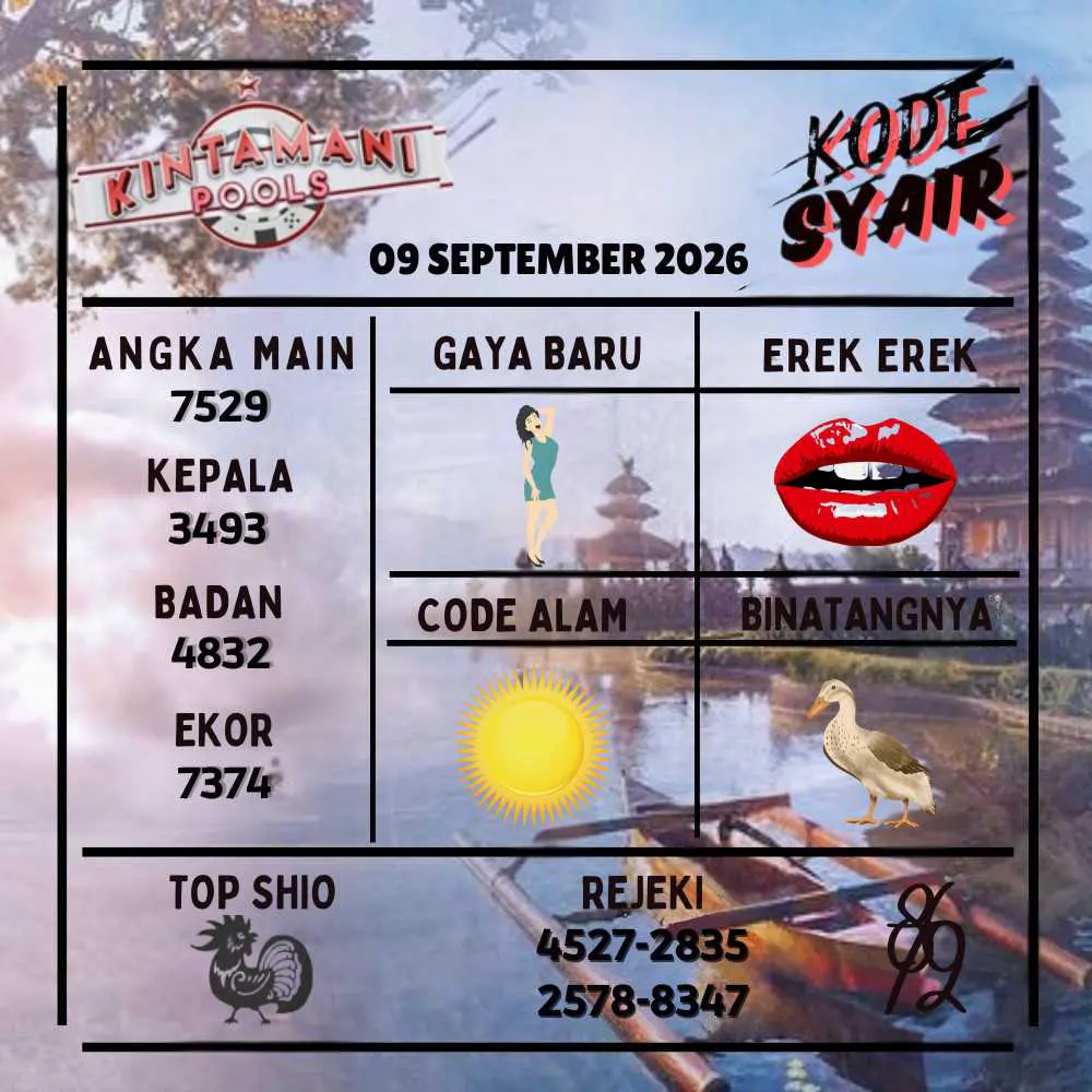 Kode Syair Kintamani Pools September 2026
