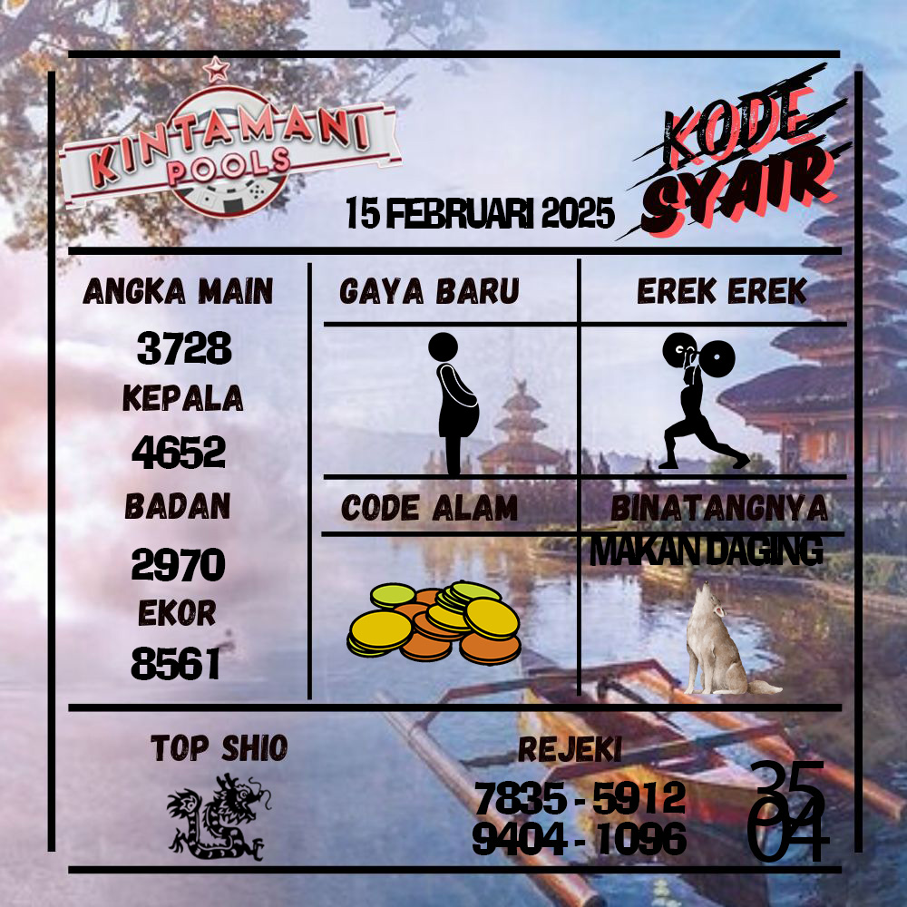 Kode Syair Kintamani Pools - Februari  Pools
