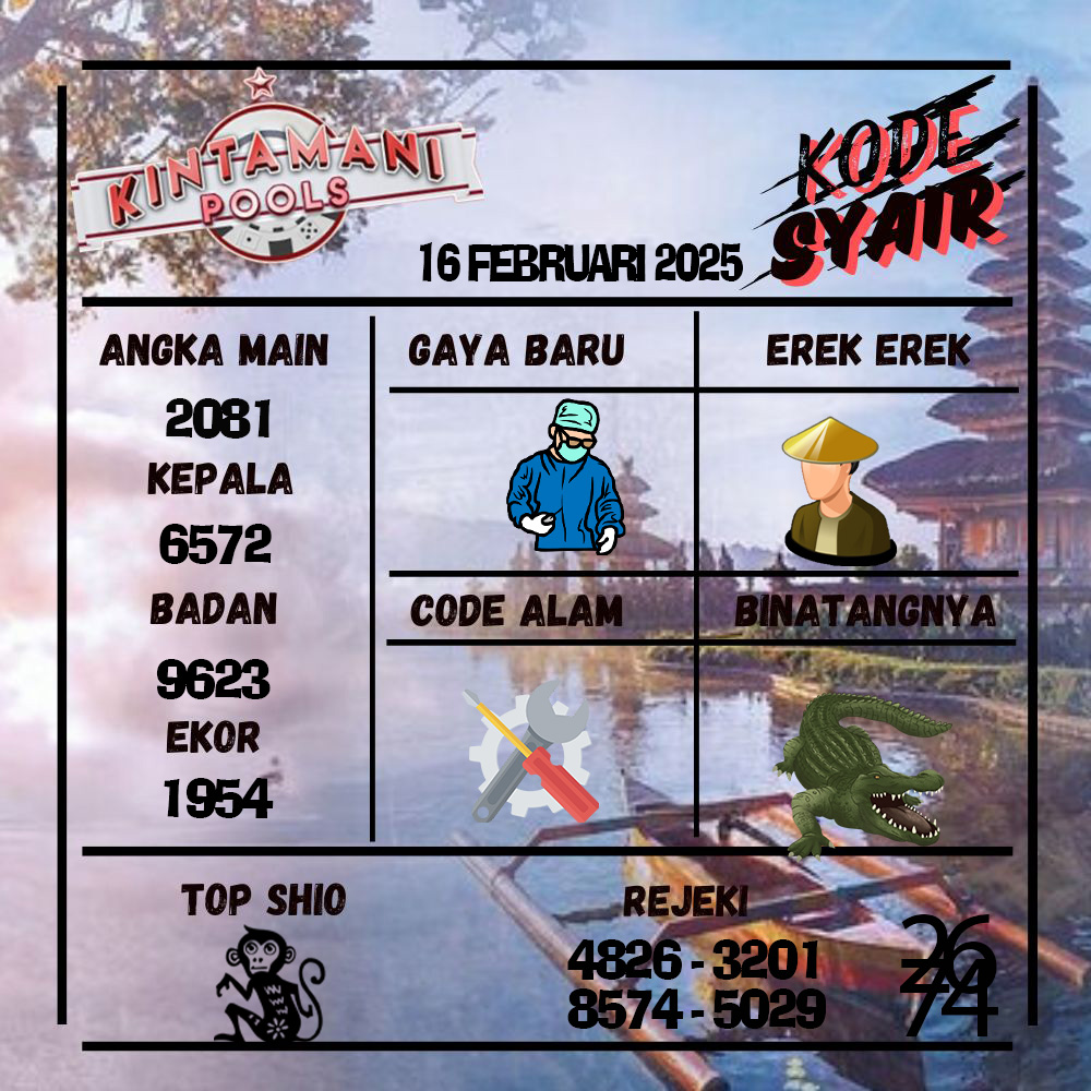 Kode Syair Kintamani Pools - Februari  Pools
