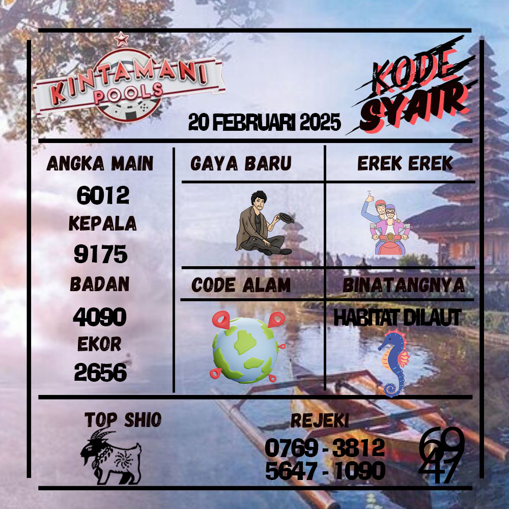 Kode Syair Kintamani Pools - Februari  Pools
