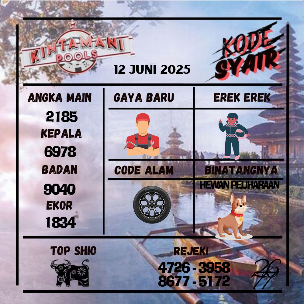 Kode Syair Kintamani Pools - Juni  Pools