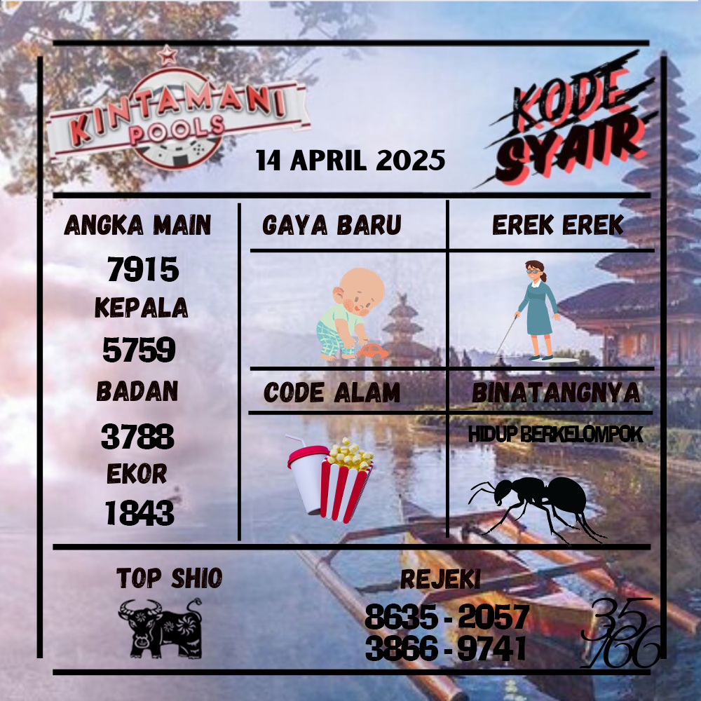 Kode Syair Kintamani Pools - April  Pools